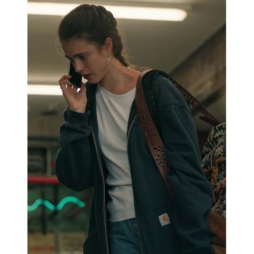 Maid 2021 Margaret Qualley Blue Hoodie